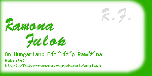 ramona fulop business card